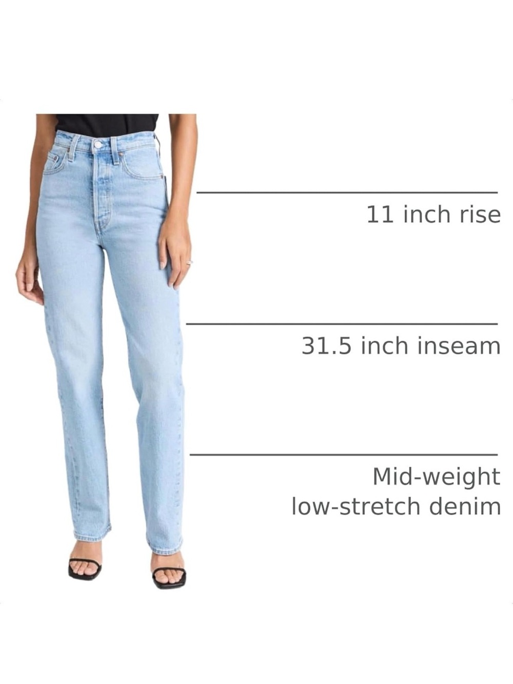 Levi’s Full Length Ribcage Jeans - Picture 4 of 5